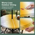 thumbnail image 5 of Round Outdoor Tablecloth with Umbrella Hole and Zipper, Orange Grey White Tablecloth with Elastic Waterproof, Farmhouse Ombre Color Modern Simple Patio Table Covers for 45" - 54" Picnic Pool Tables, 5 of 9