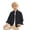 00-Black496, variant on Yiyuu Toddler Boys Cotton Cargo Shirt Solid Long Sleeve Button Down Shirt, Sizes 4-12