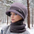 thumbnail image 5 of LEKODE Hat Scarf Set for Women Warm Sets for Women Neck Cover for Women Mens Workout Gloves Women Gloves Safety Gloves for Men Womens Winter Hat Dark Blue One Size, 5 of 5