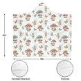 thumbnail image 3 of Wearable Blanket,Mushroom Fairy Princess Pattern Hooded Wearable Flannel Blanket for Adults & Teens,Winter Poncho Shawl Wrap Cape Cozy Anti-Pill,50"x60", 3 of 5