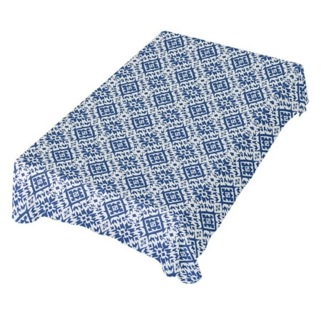 

JSTEL Blue Aztec Art Ornament Table Cloth Square 60 x 60 Inch Tablecloth Anti Wrinkle Table Cover for Dining Kitchen Parties
