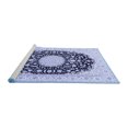 thumbnail image 2 of Ahgly Company Machine Washable Indoor Square Medallion Blue Traditional Area Rugs, 4' Square, 2 of 4