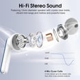 thumbnail image 4 of Wireless Earbuds, Bluetooth Ear Buds 5.4 Mini HiFi Stereo with 4 ENC Noise Cancelling Mics Wireless Headphones, 40H in Ear Earphones, USB C, IP7 Waterproof Bluetooth Headphones for Sports, Blue, 4 of 8