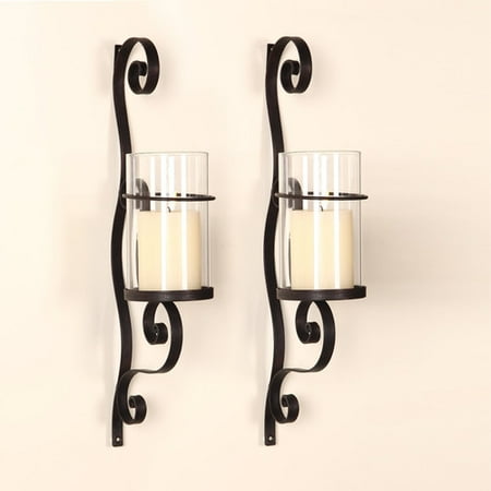 Red Barrel Studio Iron Wall Sconce Candle Holder Set Of 2 Red Barrel Studio Iron Wall Sconce Candle Holder Set Of 2