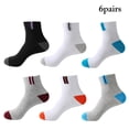 thumbnail image 2 of 6 Pairs Men Sports Socks Creative Anti-slip Breathable Athletic Socks Crew Socks, 2 of 10