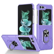 TECH CIRCLE Galaxy Z Flip 6 Case,Rugged Military Grade Anti-Fall Shockproof Heavy Duty Protective Phone Case with Kickstand Magnetic Ring Stand Full Body Case For Samsung Galaxy Z Flip 6 2024,Purple