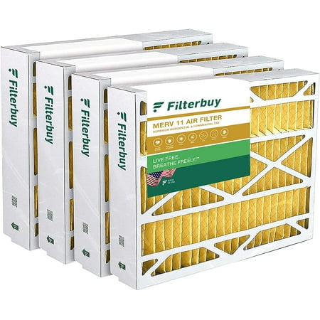 

Filterbuy 20x26x5 MERV 11 Pleated HVAC AC Furnace Air Filters for Electro-Air and White Rodgers (4-Pack)
