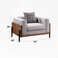 thumbnail image 5 of Pelton Fabric & Walnut Finish Dining Chair - 1-Piece with Non-Slip Pads, 5 of 5