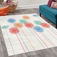 thumbnail image 2 of Dandelion Decorative Rug, Abstract Wildflower Silhouettes Botanical Inspirations Meadow in Summer Season, Quality Carpet for Bedroom Dorm and Living Room, 6 Sizes, Mint Green, by Ambesonne, 2 of 4