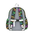 thumbnail image 3 of Cute Dinosaur Pattern Backpack for School,Cute School Bag,Schoolbag with Adjustable Shoulder Straps & Padded Back,13.4"x11"x4.7", 3 of 6
