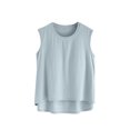 thumbnail image 2 of IROINNID Womens Pajamas Tops Plain Round-Neck Regular Sleeveless Summer Homewear Pajama, 2 of 5