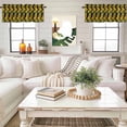 thumbnail image 4 of Retro Sunflowers Valance Curtain Summer Yellow Floral Black Background Window Valances Rod Pocket Short Curtains Window Treatments for Kitchen Bedroom Bathroom Laundry 54" x 18", 4 of 9
