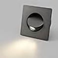 thumbnail image 3 of LUMINTURS 3W LED Wall Recessed Step Stair Lighting Bedside Reading Light Fixture Hidden On/Off Switch Adjustable Warm White Black Square, 3 of 4
