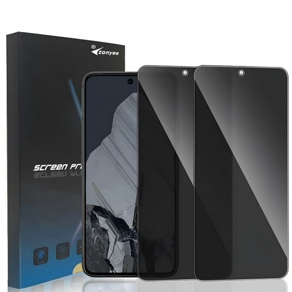 GJX 2 Pack Privacy Screen Protector Compatible for Google Pixel 9 Pro 6.3", Anti-Spy Tempered Glass, Bubble-Free, Easy Install