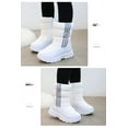 thumbnail image 3 of Children's Snow Boots High Top Striped Soft Bottom Cotton Boots Padded Thickened Warm Cotton Shoes, 3 of 3