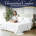thumbnail image 3 of 4Pcs Bamboo Cooling Bedding Set, Extra Deep Pocket Breathable Sheets for Hot Sleepers, Pillowcases, Flat Sheet & Fitted Sheet, Perfect Family Gift, 3 of 8