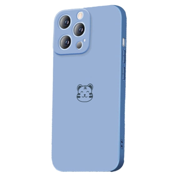 Phone Case Compatible with iPhone 14, Cute Design Rubber Liquid Silicone Cover and Soft Shell Lining