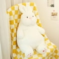thumbnail image 2 of Chubby Lazy Rabbit Plush Toy, Soft Huggable Bunny Stuffed Animal, Cute Cuddle Pillow Buddy, Perfect Easter Gift for Kids Adults Rabbit Lovers, 2 of 7