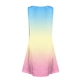 thumbnail image 4 of Beach Dresses for Girls Size 7-8 Summer Floral Print Sleeveless Sundress Comfy Crew Neck Tank Dresses Beach Cover Up Dress, 4 of 6