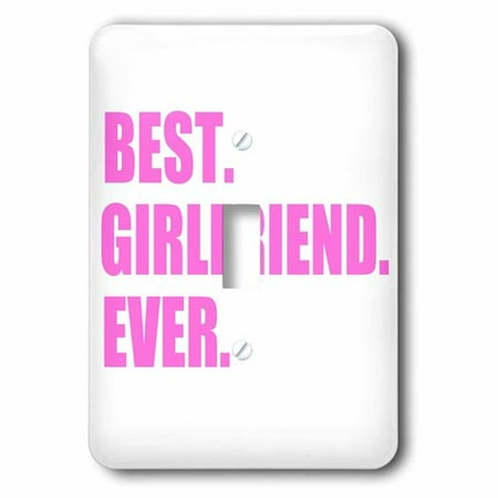 3dRose Pink Best Girlfriend Ever text anniversary valentines day gift for her, Single Toggle (Top 10 Best Gift For Girlfriend)