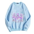thumbnail image 5 of VKOYWKM Women Oversized Sweatshirt Halloween Ghost Graphic Sweatshirt Crewneck Long Sleeve Fall Pullover Party Tops Oversized Sweatshirts, 5 of 5