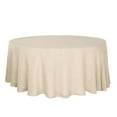thumbnail image 2 of BalsaCircle 120" Beige Round Premium Polyester Faux Burlap Tablecloth Reception Dining, 2 of 7
