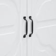 thumbnail image 5 of MAYEERTY Country Wooden Sideboard - Pine Doors, 4 Metal Handles for Hallway/Entryway/Living Room/Dining Room, White, 5 of 8