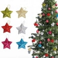 thumbnail image 5 of 6 piezas de adornos de estrella con purpurina para árbol de Navidad, adornos de estrella para colgar coloridos, miniárbol 3D, colgante decorativo, 5 of 5