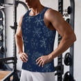 thumbnail image 5 of Cauagu Snowflake Dark Blue Print Men's Sleeveless Muscle Shirts,Tank Tops Quick Dry Workout Tank Top Gym Muscle Tee Fitness Bodybuilding T Shirt for Men-Small, 5 of 7