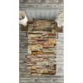 thumbnail image 3 of Ambesonne Marble Print Quilted Bedspread Set 2 Pcs, Urban Brick Slate Wall, Twin Size, Multicolor, 3 of 3