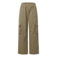 thumbnail image 5 of Afdoent Womens Leggings Ladies High Waisted Casual Wide Leg Womens Cargo Pants Baggy Cargos Pants With Pockets Leggings For Women Running Exercise, 5 of 6
