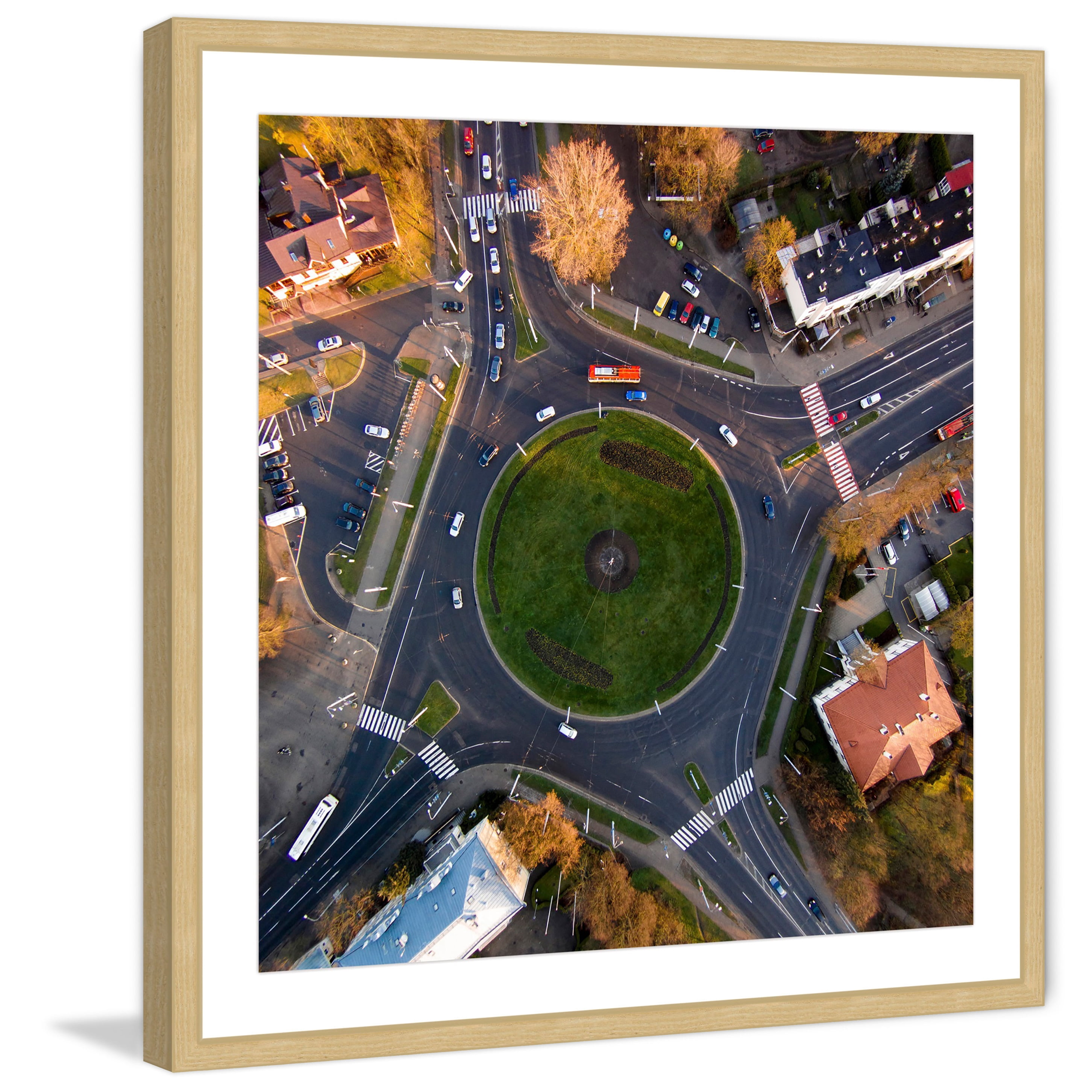 Marmont Hill "Roundabout" By Karolis Janulis Framed Painting Art Print, 24.0" x 1.5"