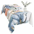 thumbnail image 2 of Blue Pumpkin Coastal Fall Table Cloth Waterproof Tablecloths, Thanksgiving Starfish Summer Beach Tablecloth Dining Table Cover for Kitchen Party Tabletop Outdoor, Rectangle Tablecloth 60x120 Inch, 2 of 9