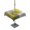 Yellow, Grey, variant on Purple Grey Outdoor Tablecloth with Umbrella Hole, Abstract Art Oil Painting Modern Geometric Spillproof Waterproof Outdoor Table Cover, Patio Tablecloths for Party Picnic Camping, Rectangle 52"x70"