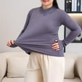 thumbnail image 6 of Ltctricy Women's Plus Size T Shirts Casual Mock Neck Long Sleeve Slim Basic Layer Tops 2025 Fall Winter Clothes, 6 of 6