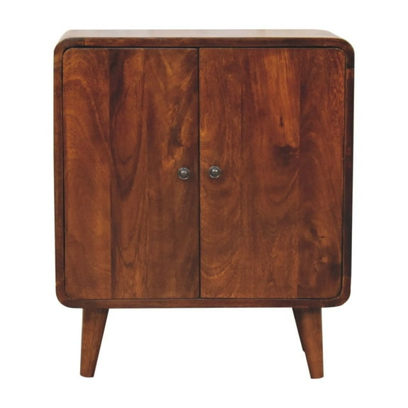 Lesuto Mini Classic Chestnut Cabinet - Nordic Style, Wood, 0 Drawers