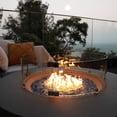 thumbnail image 6 of Elementi Plus Colosseo Propane Fire Pit for Outside Outdoor Fire Pit Table Smokeless Firepit Concrete Round Fire Bowl Patio Heater Fireplace 60000 BTUs - Light Grey, 40.9 x 40.9 Inches, 6 of 9