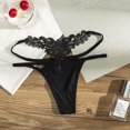 thumbnail image 2 of iOPQO panties for women Womens Casual Comfort Black Lace Boyshort Women's Panties J M, 2 of 3
