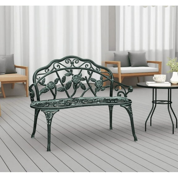Bench Outdoor Bench, Cast Aluminum Outdoor Furniture, Metal Bench