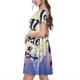 thumbnail image 2 of Disketp Not All Those Who Wander Are Lost para Vestido de Manga Corta para Mujeres, Vestidos de Verano para Mujeres, Casual y Holgado para la Playa, 2 of 6