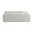 thumbnail image 6 of Studio Living Stockholm Modern Stationary Sofa, Cream Woven Fabric, 6 of 6