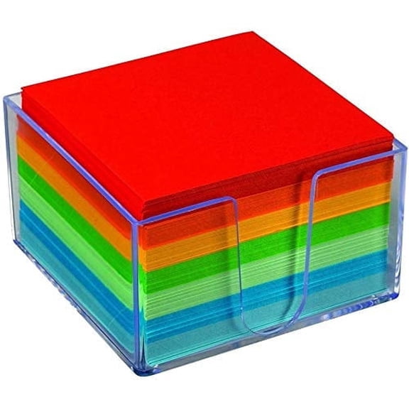 1InTheOffice Memo Cube, Assorted Colors Memo Pad 500 Sheets