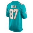 thumbnail image 3 of Men's Nike Freddie Swain  Aqua Miami Dolphins  Game Jersey, 3 of 6