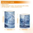 thumbnail image 3 of 2 PCS Flameless Candles with Remote Timer LED Battery Operated Flickering Candle Light for Wedding Table Home Decoration Gifts Snow-covered Scene, 3 of 7
