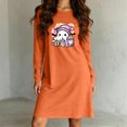 thumbnail image 6 of Taqqpue Womens Cotton Nightshirt Long Sleeve Crew Neck Halloween Zombie Print Loose Fit Knee Length Casual Pullover Soft Sleep Dress Oversized Sleepwear for Women Big Plus Sizes, 6 of 6