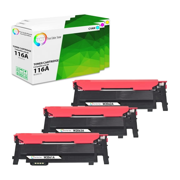 TCT 116A Color Toner Cartridge 3 Pack - Compatible With HP 116A W2061A W2062A W2063A