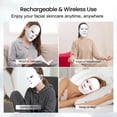 thumbnail image 6 of 7 Color LED Face Mask, Face Massager Rechargeable Wireless Facial Skin Care Mask Gift for Women, 6 of 11