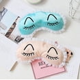 thumbnail image 2 of Sleep Mask Cute Soft Plush Breathable Eye Mask Eye Sleeping Cover for Travel, 2 of 8
