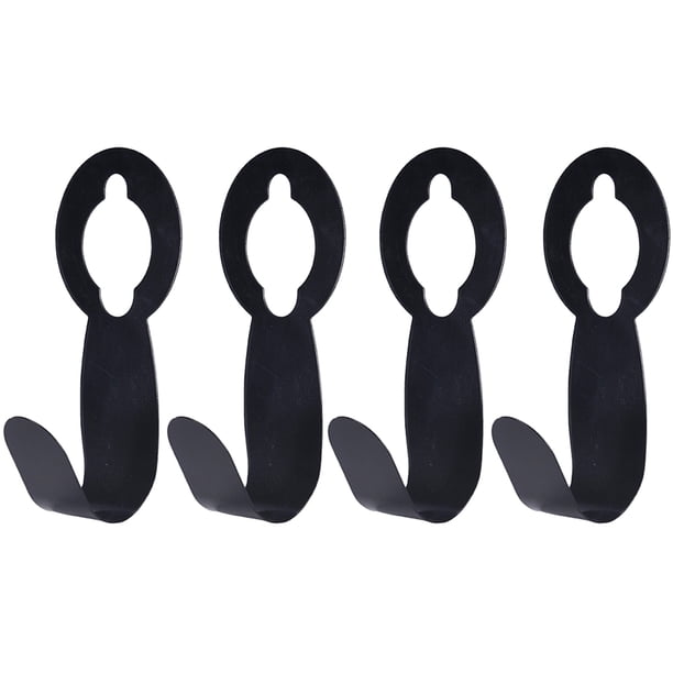 EeaseMX 4 ganchos de plástico para manguera de jardín, soporte telescópico para manguera, soporte de manguera extensible, soporte para manguera de jardín (negro)