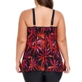 thumbnail image 6 of Ocean Blues Women's Plus Size Mesh Tankini Top Blouson Tankini Bathing Suit Top Loose Fit Swimsuit for Woman Size L, 6 of 6